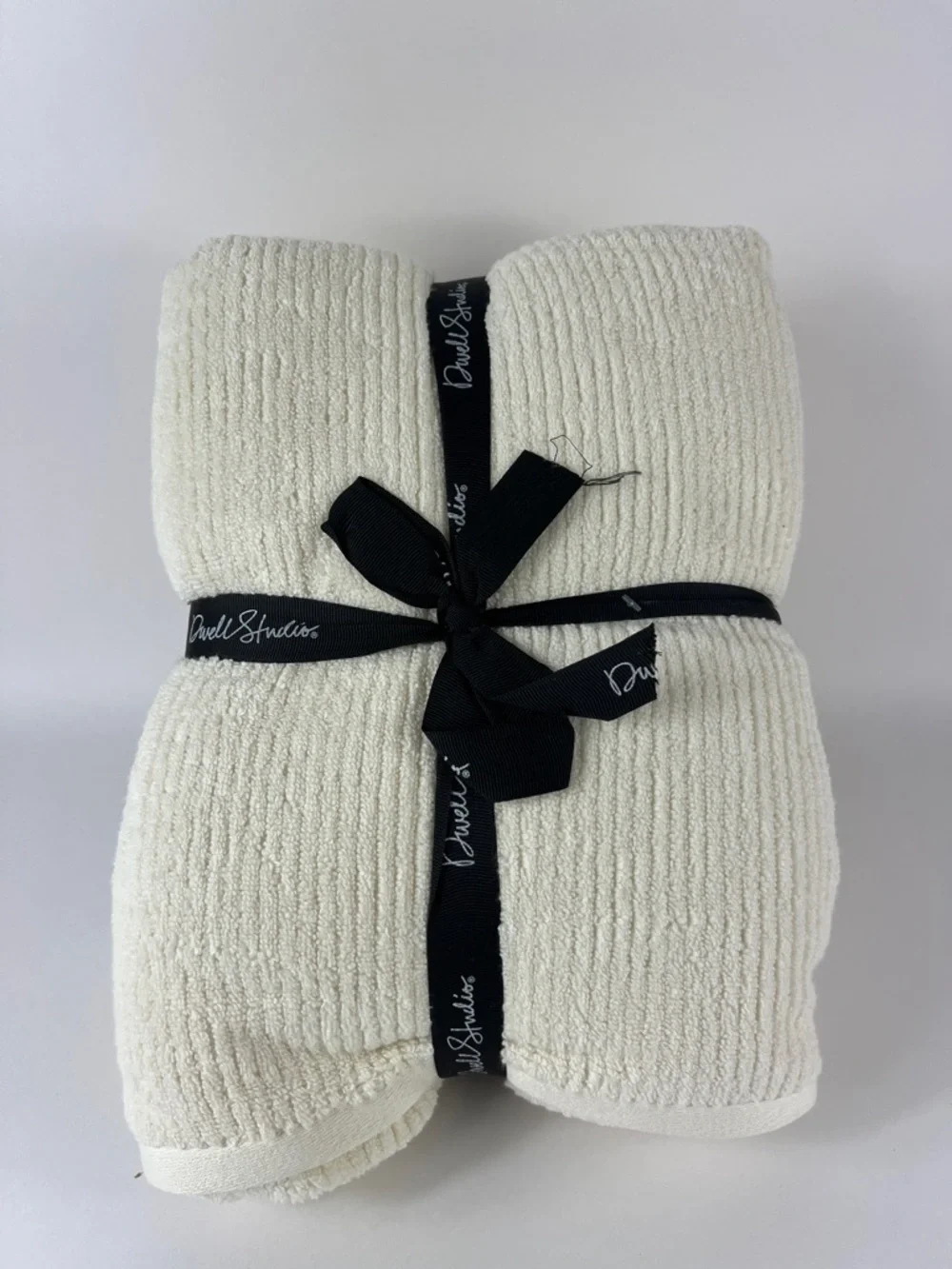 Dwell Studio Bath Towel Set 6 PC Cream Quick Dry 100% Zero Twist Cotton NEW